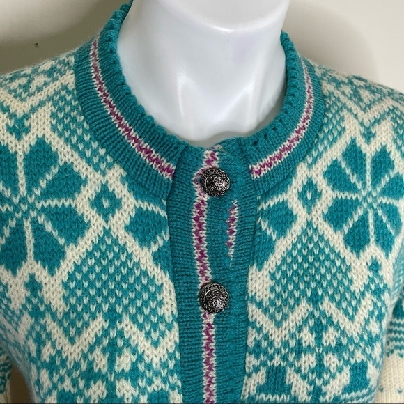 Vintage ALPS Fair Isle Wool button down sweater dead stock medium - Picture 8 of 9